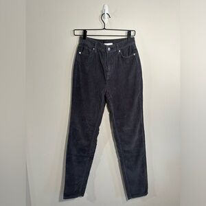 BDG High Waisted Dark Grey Corduroy Mom Jeans